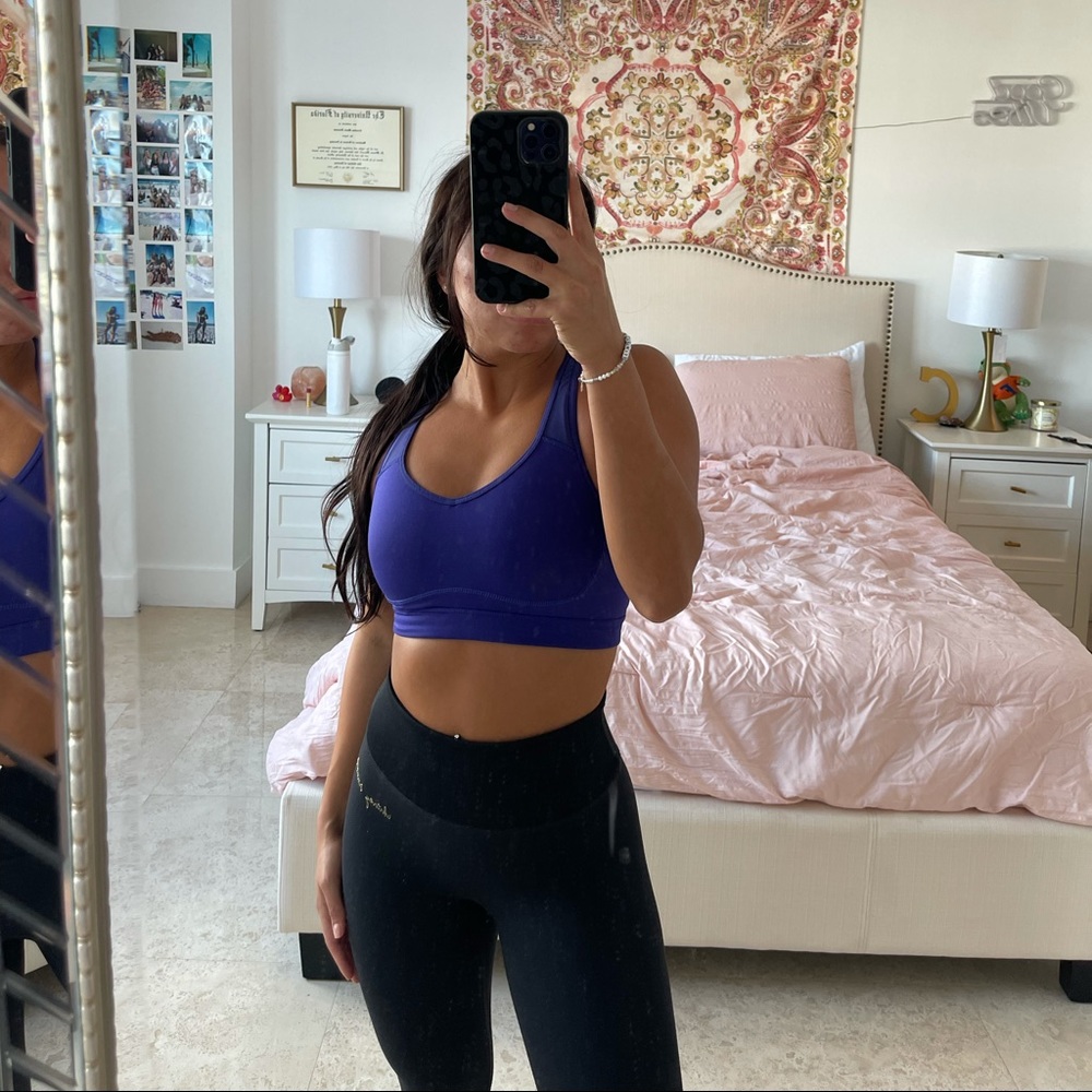 Purple sports bra